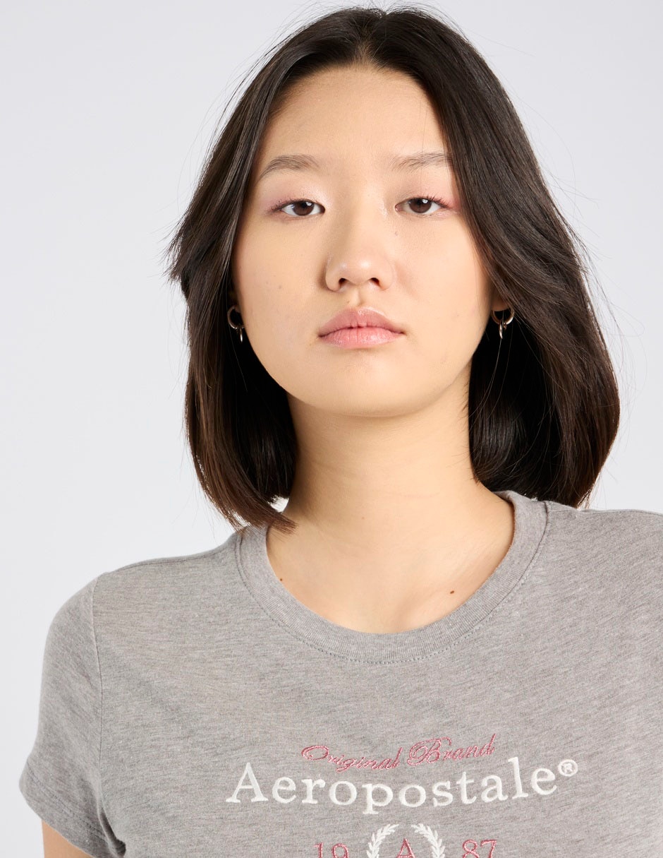 Playera manga corta cuello redondo para mujer 4