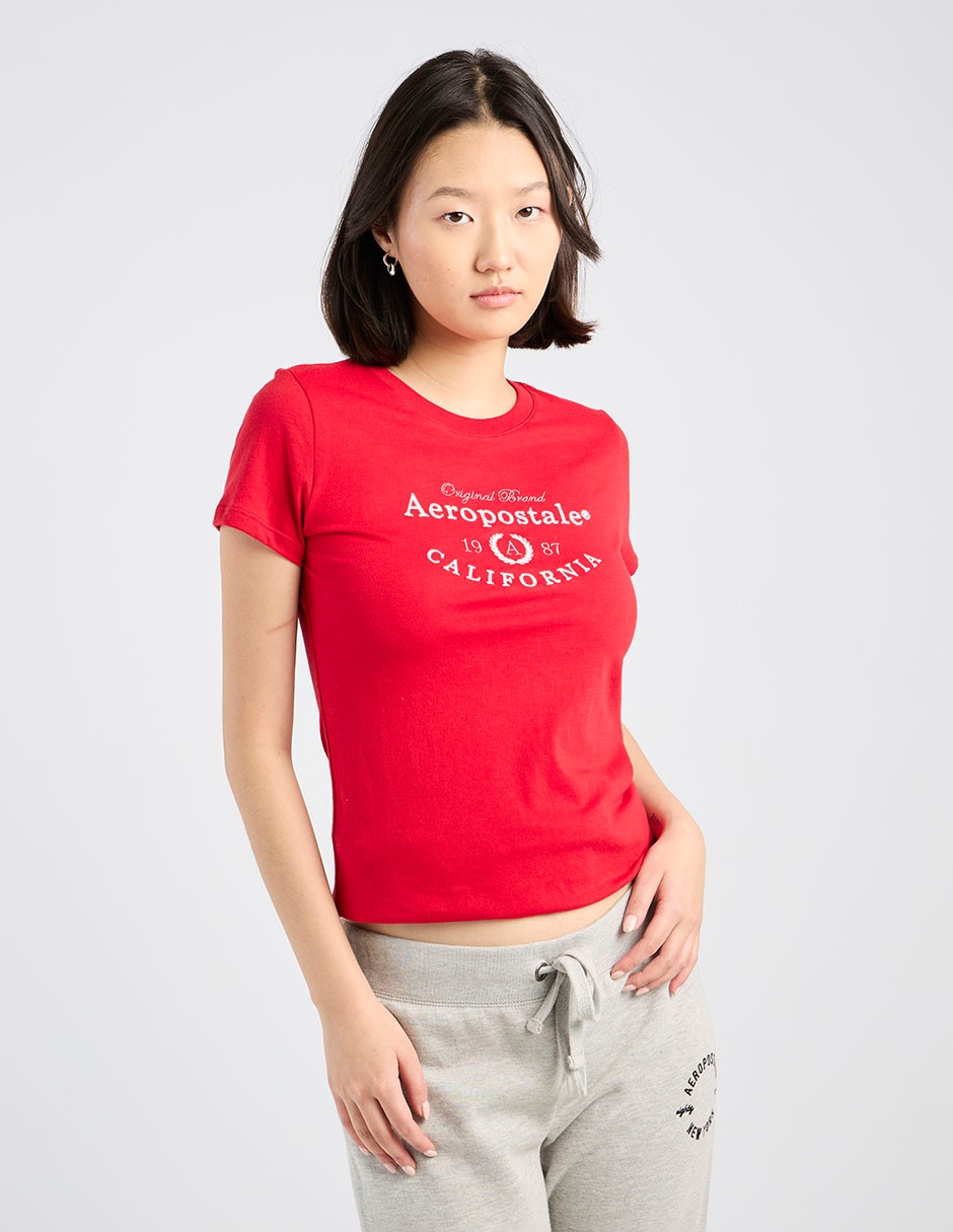 Playera manga corta Aero cuello redondo para mujer