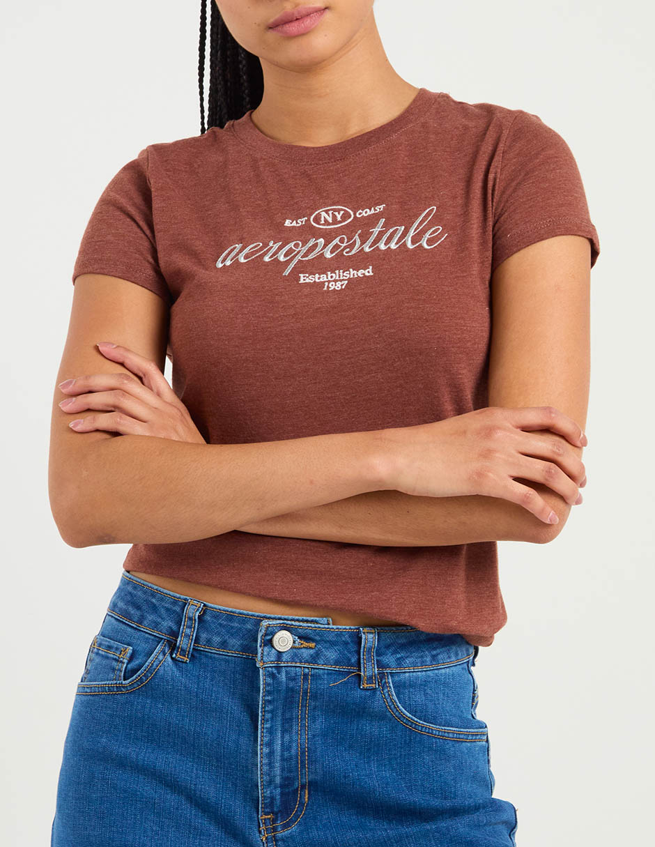 Playera manga corta cuello redondo para mujer 5
