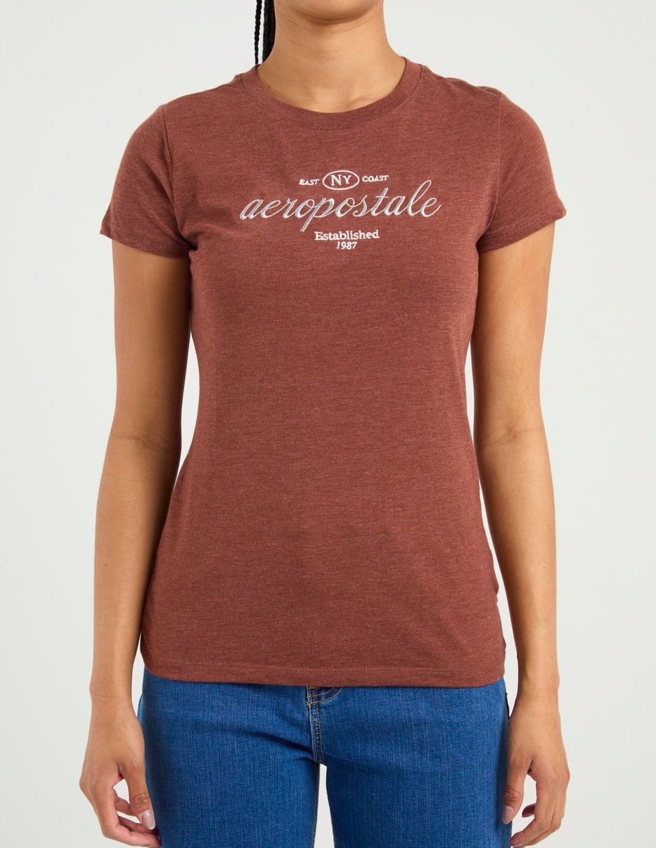 Playera manga corta cuello redondo para mujer 7