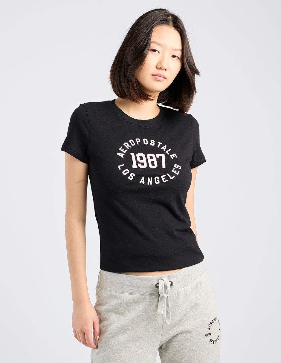 Playera manga corta cuello redondo para mujer 2