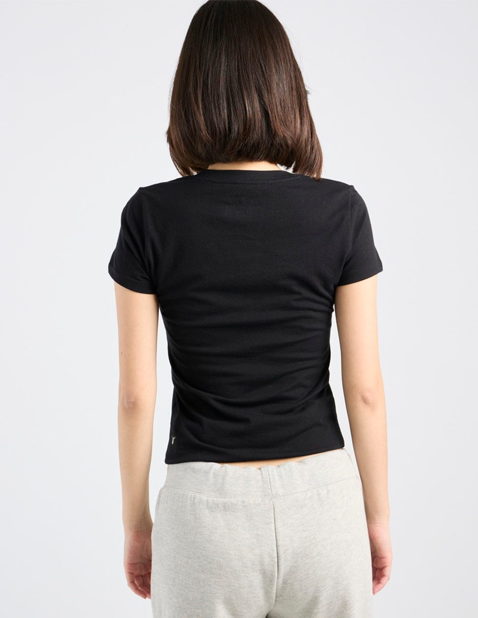 Playera manga corta cuello redondo para mujer 6
