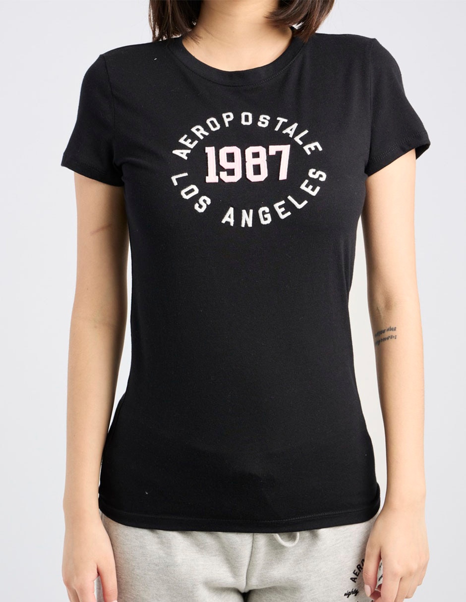 Playera manga corta cuello redondo para mujer 7
