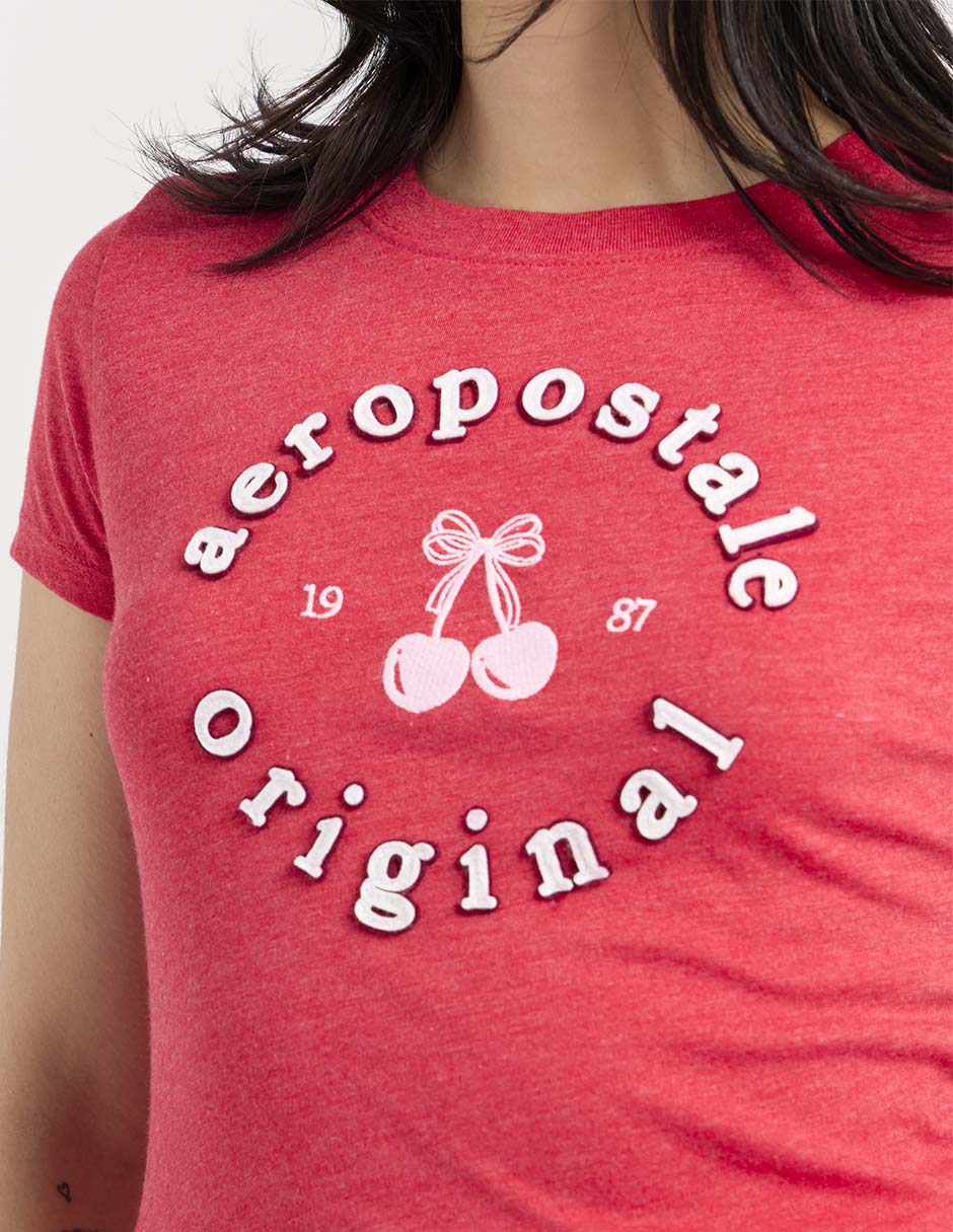 Playera manga corta cuello redondo para mujer 4