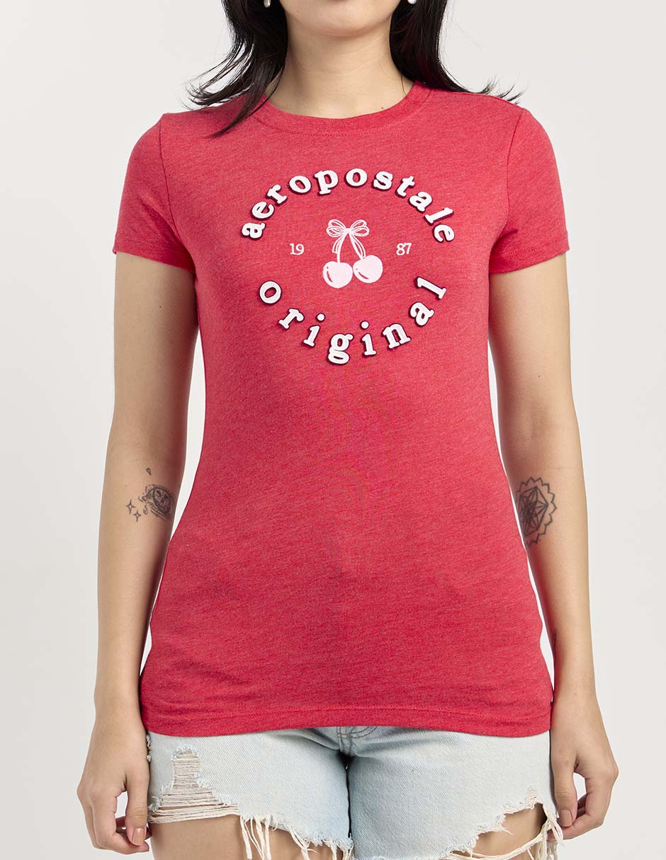 Playera manga corta cuello redondo para mujer 6