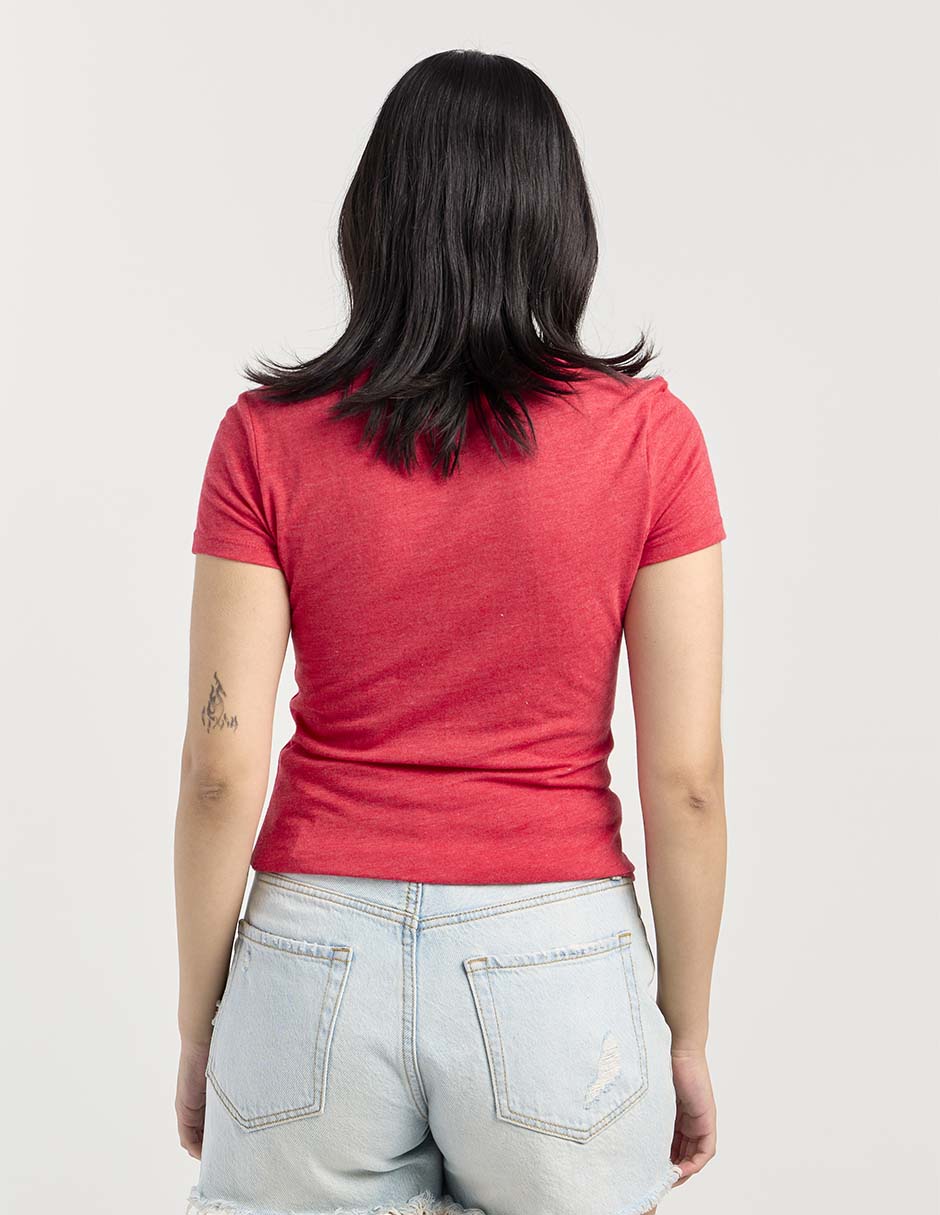 Playera manga corta cuello redondo para mujer 7