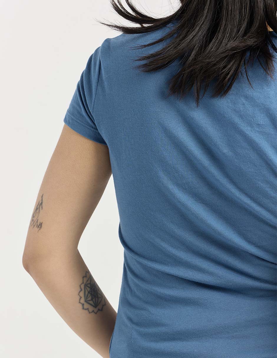 Playera manga corta cuello redondo para mujer 5