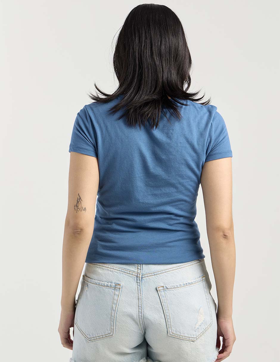 Playera manga corta cuello redondo para mujer 7