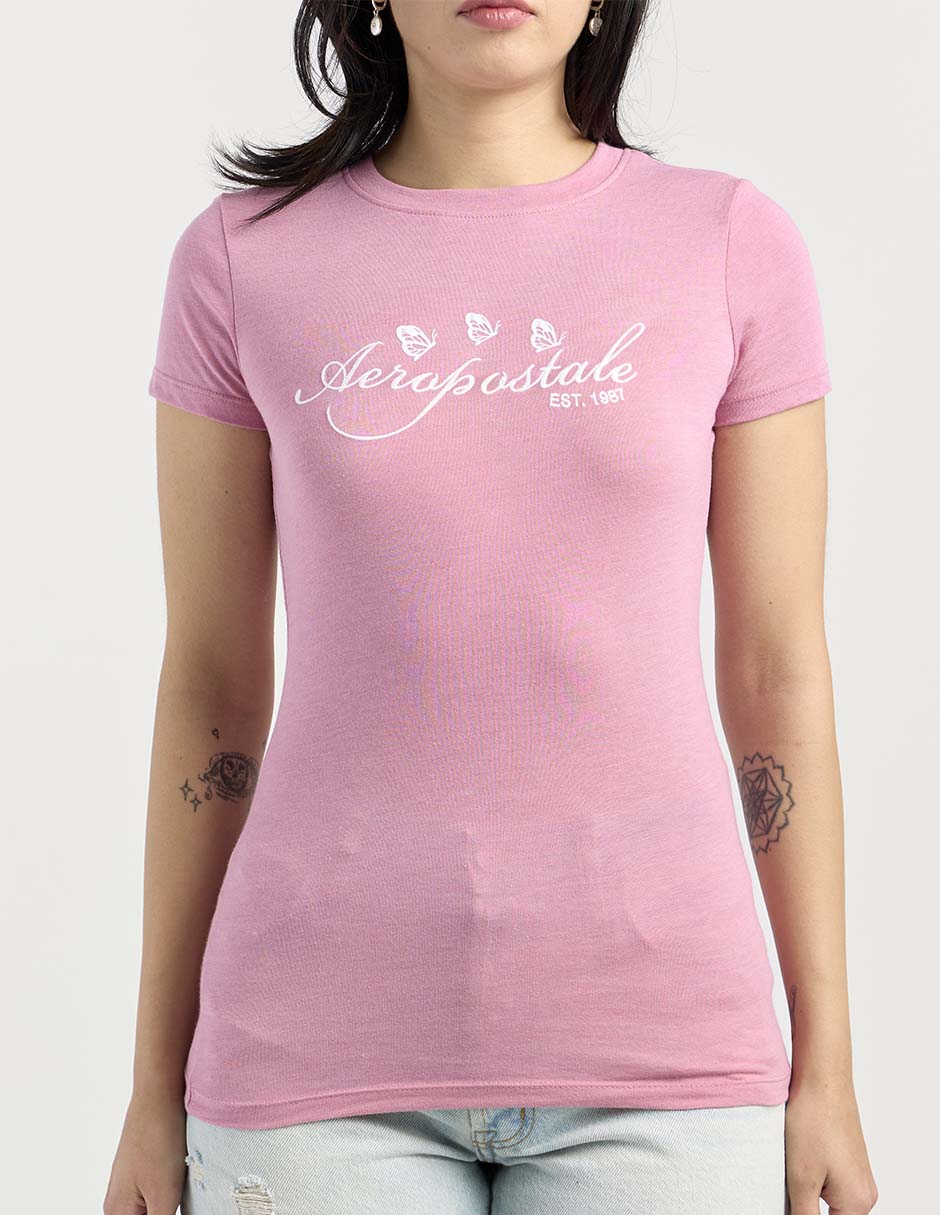 Playera manga corta Aero cuello redondo para mujer