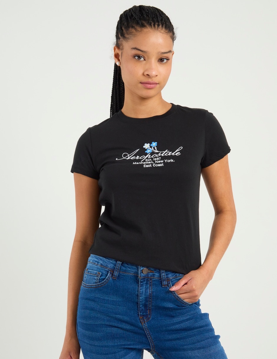 Playera manga corta Aero cuello redondo para mujer