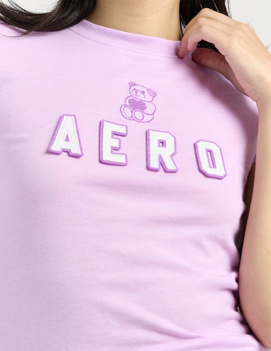 Playera manga corta cuello redondo para mujer 4