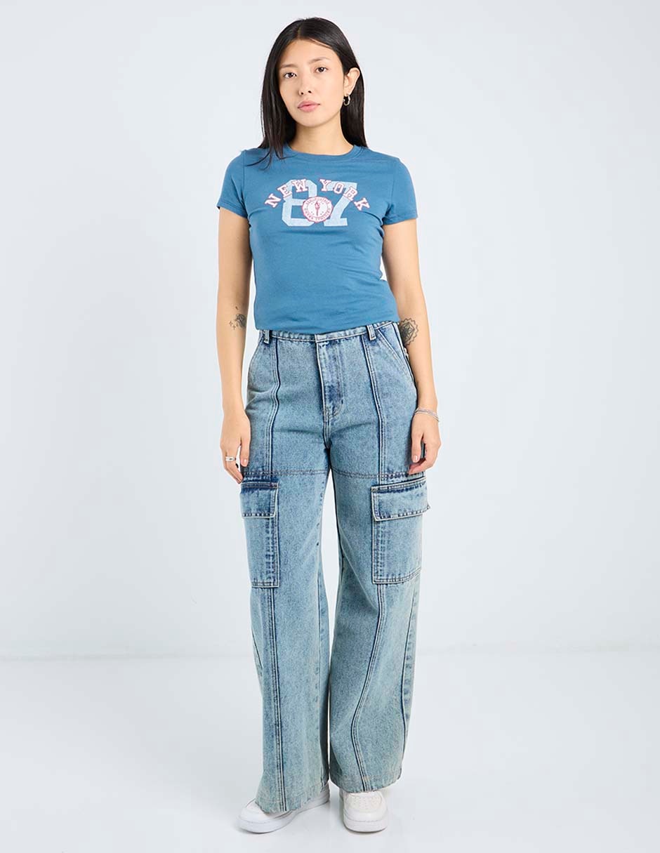 Playera manga corta Aero cuello redondo para mujer