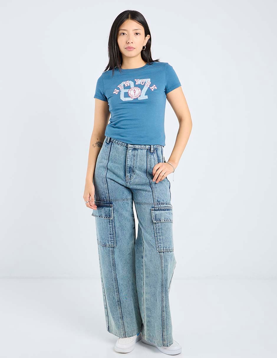 Playera manga corta Aero cuello redondo para mujer