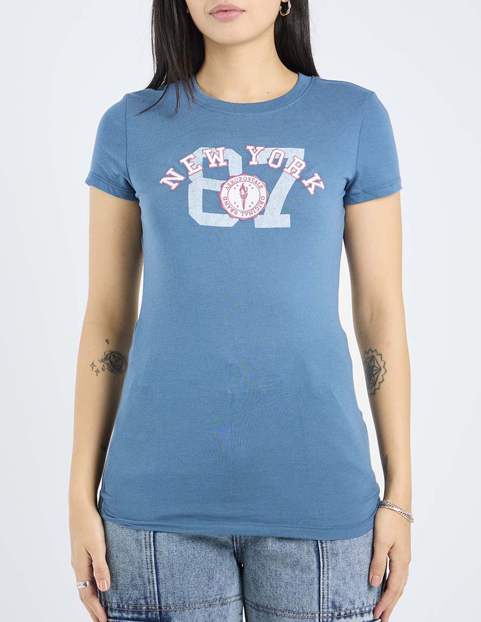 Playera manga corta Aero cuello redondo para mujer