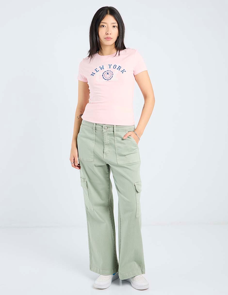 Playera manga corta cuello redondo para mujer 3