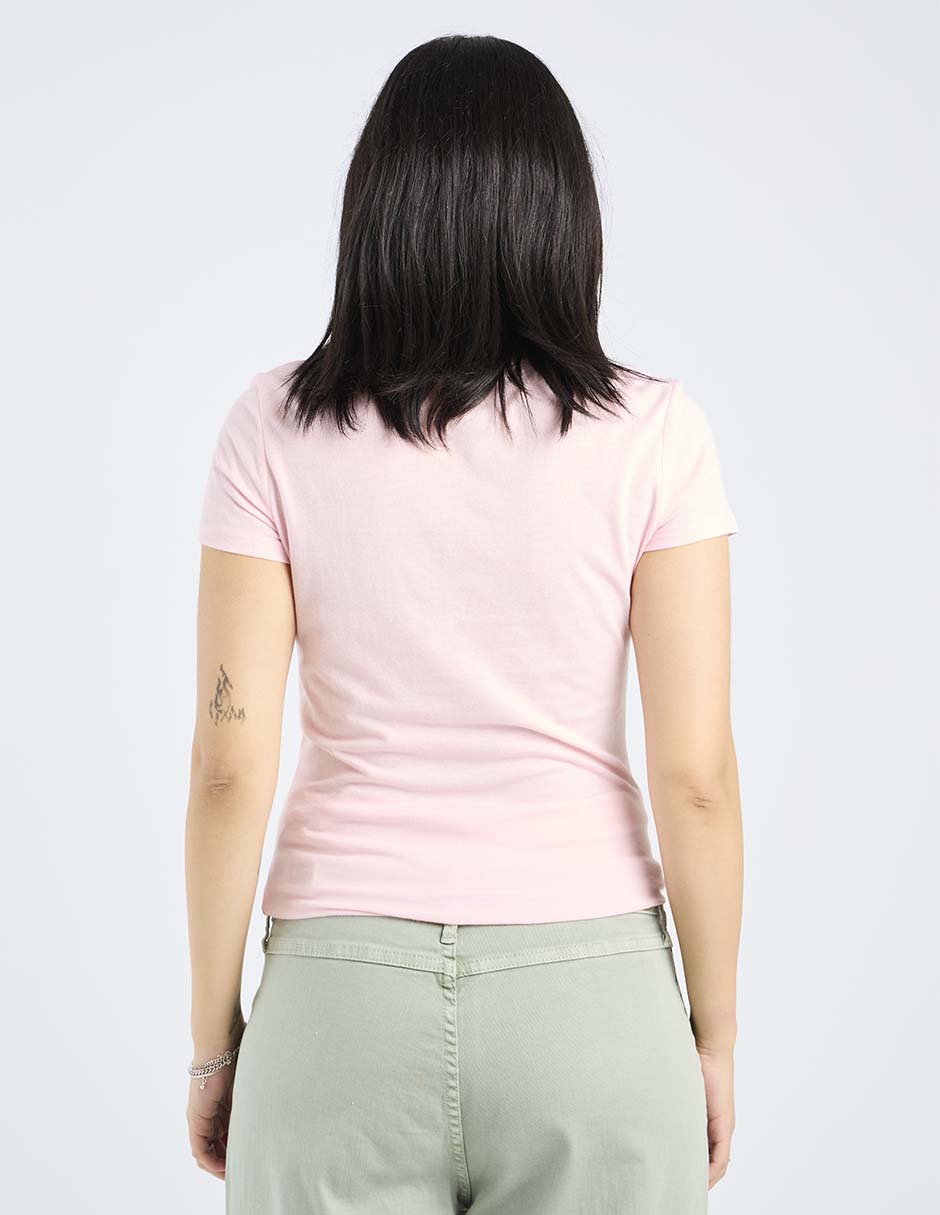 Playera manga corta cuello redondo para mujer 7