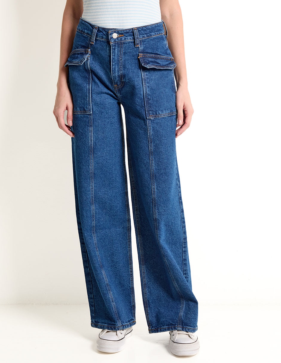 Aeropostale Jeans Mujer Liverpool Jeans Wide Leg Aéropostale Corte