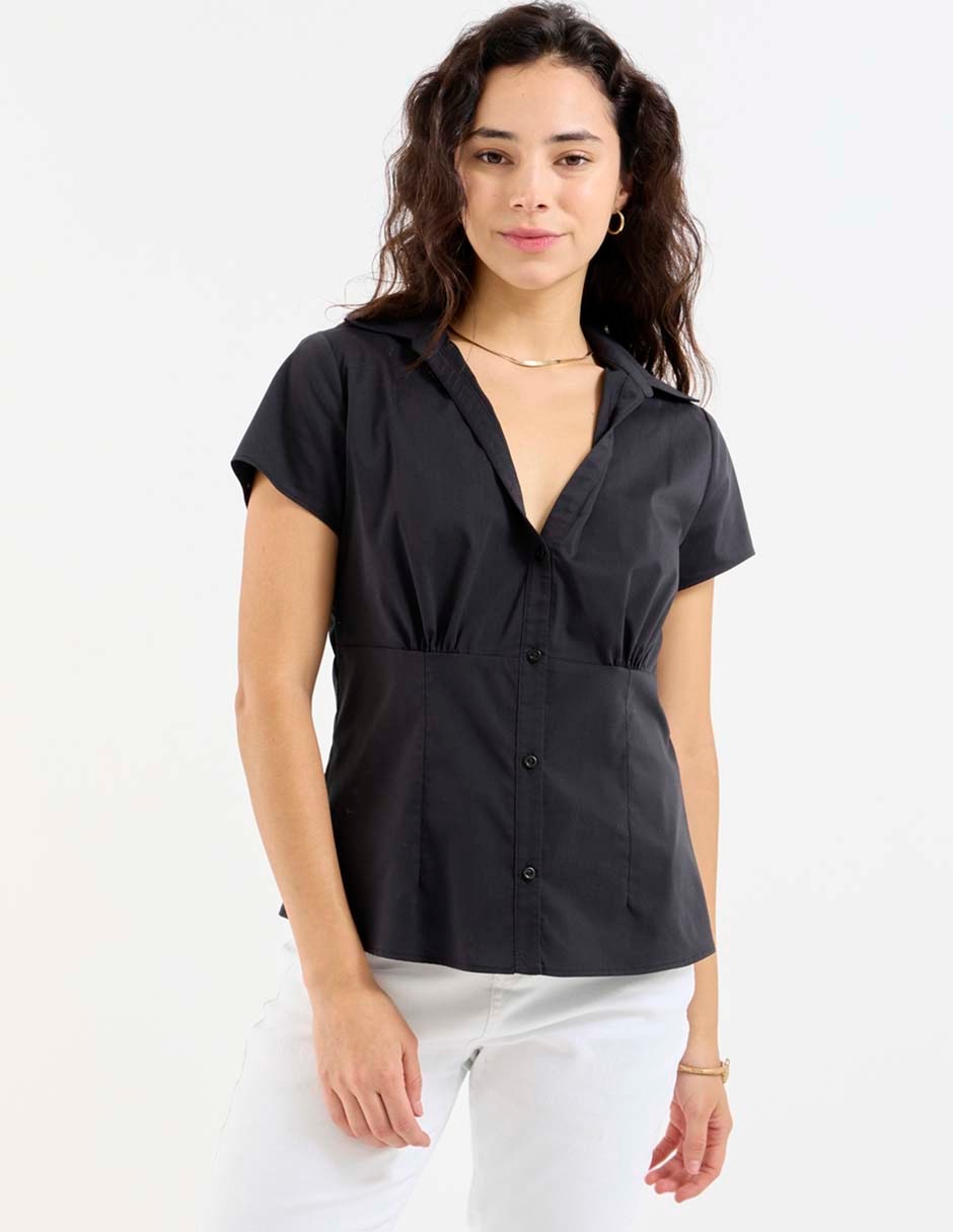 Blusa manga corta para mujer