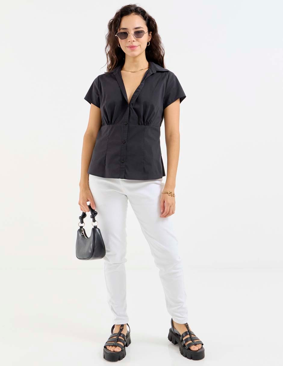 Blusa manga corta para mujer 3