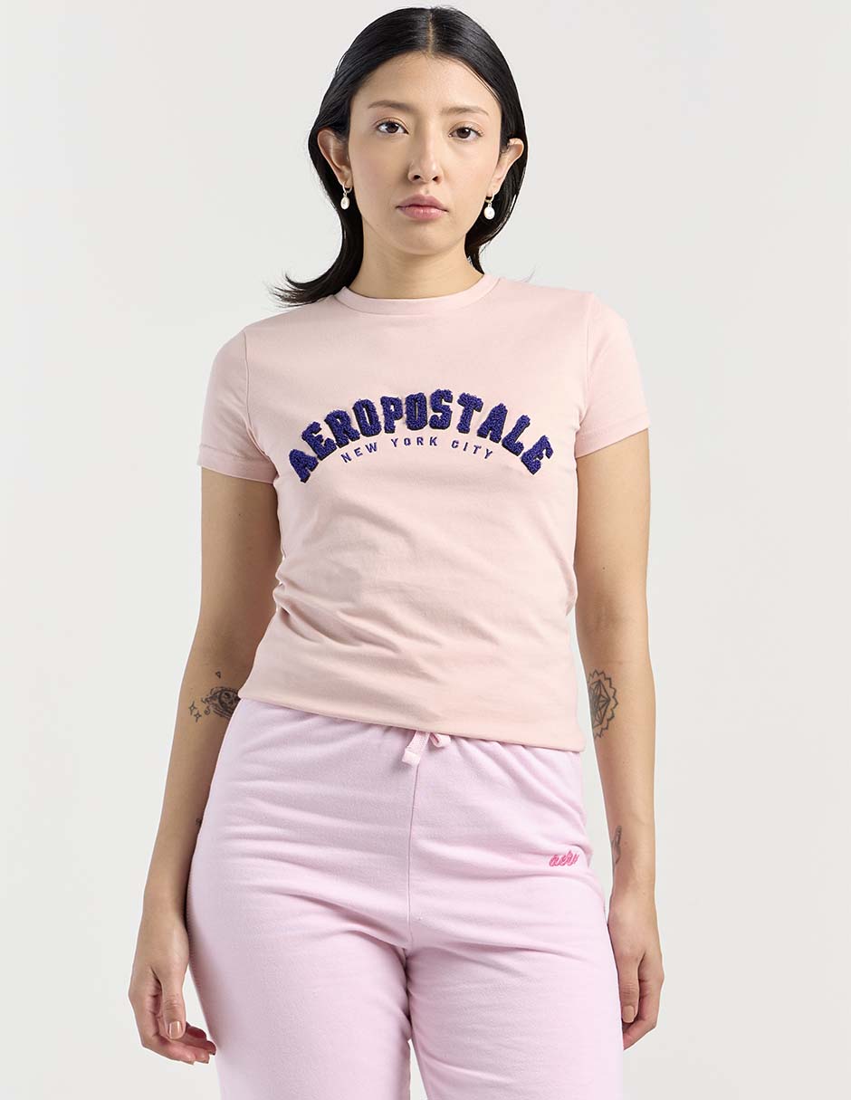 Playera manga corta cuello redondo para mujer Playera manga corta cuello redondo para mujer