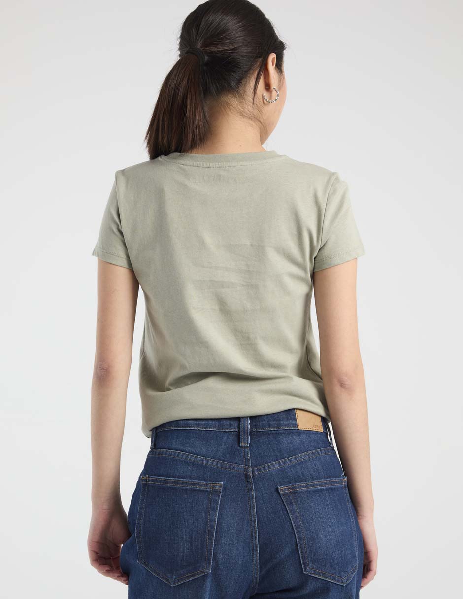 Playera manga corta cuello redondo para mujer 2