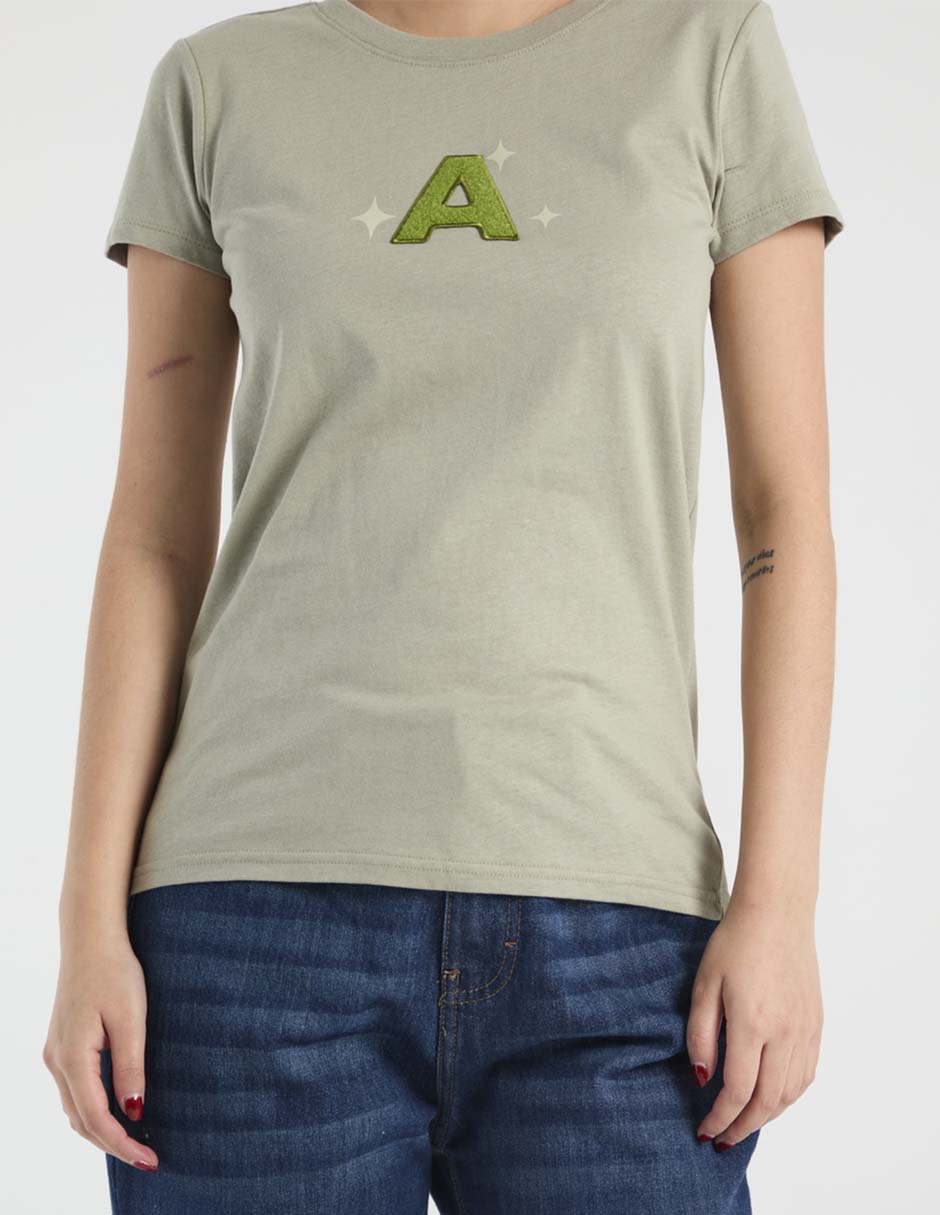 Playera manga corta cuello redondo para mujer 5