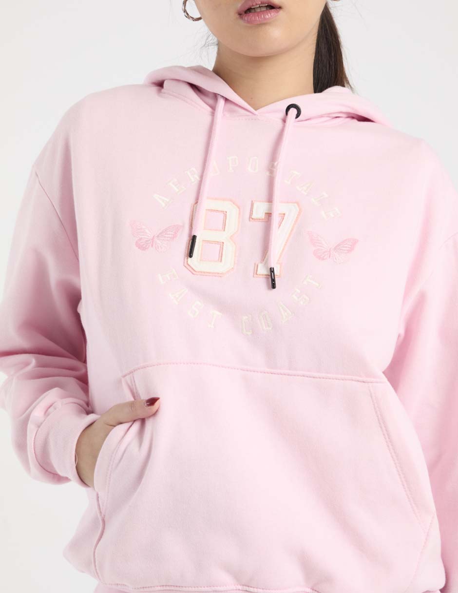 Sudadera con capucha y bolsa para mujer 4