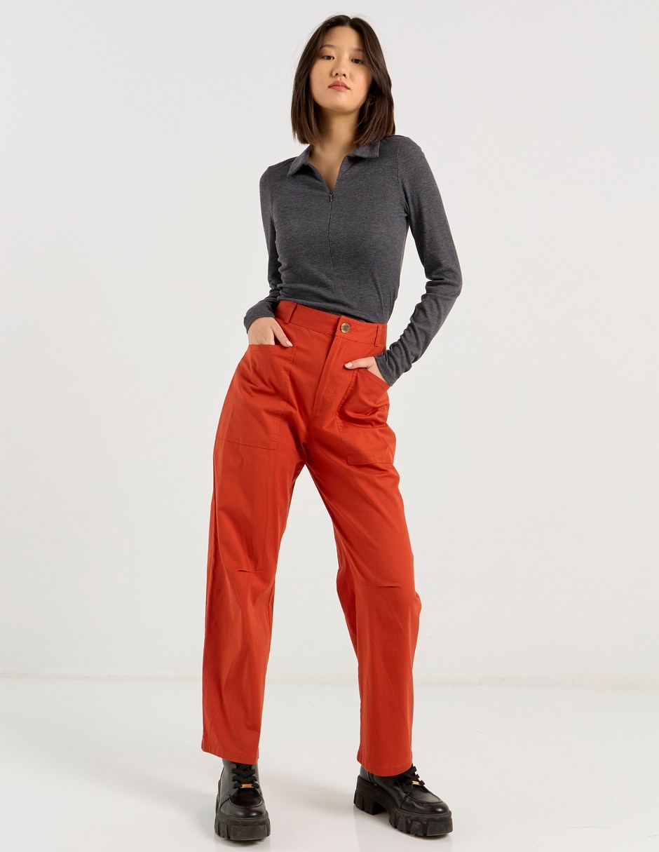 Pantalón relaxed straight para mujer