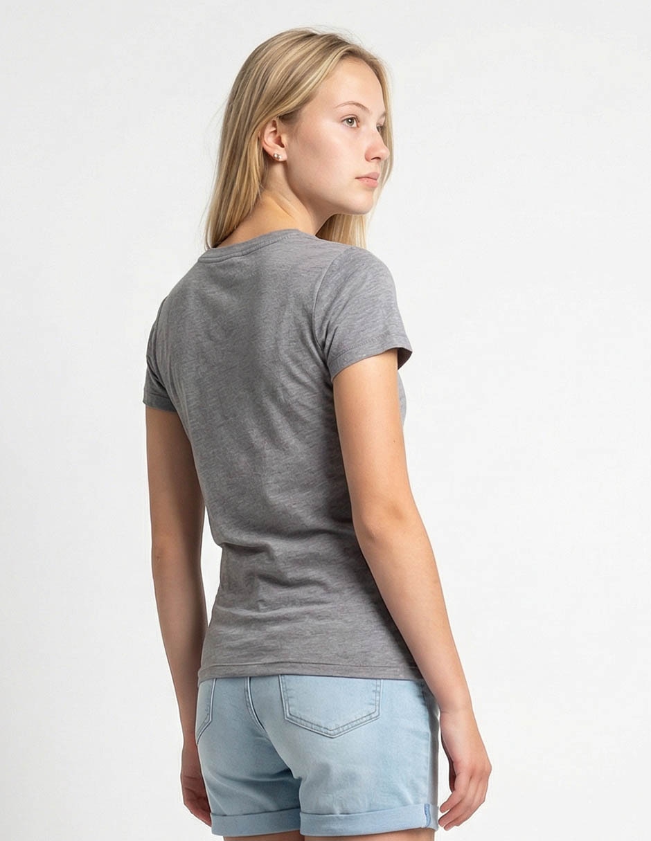 Playera manga corta cuello redondo para mujer 2