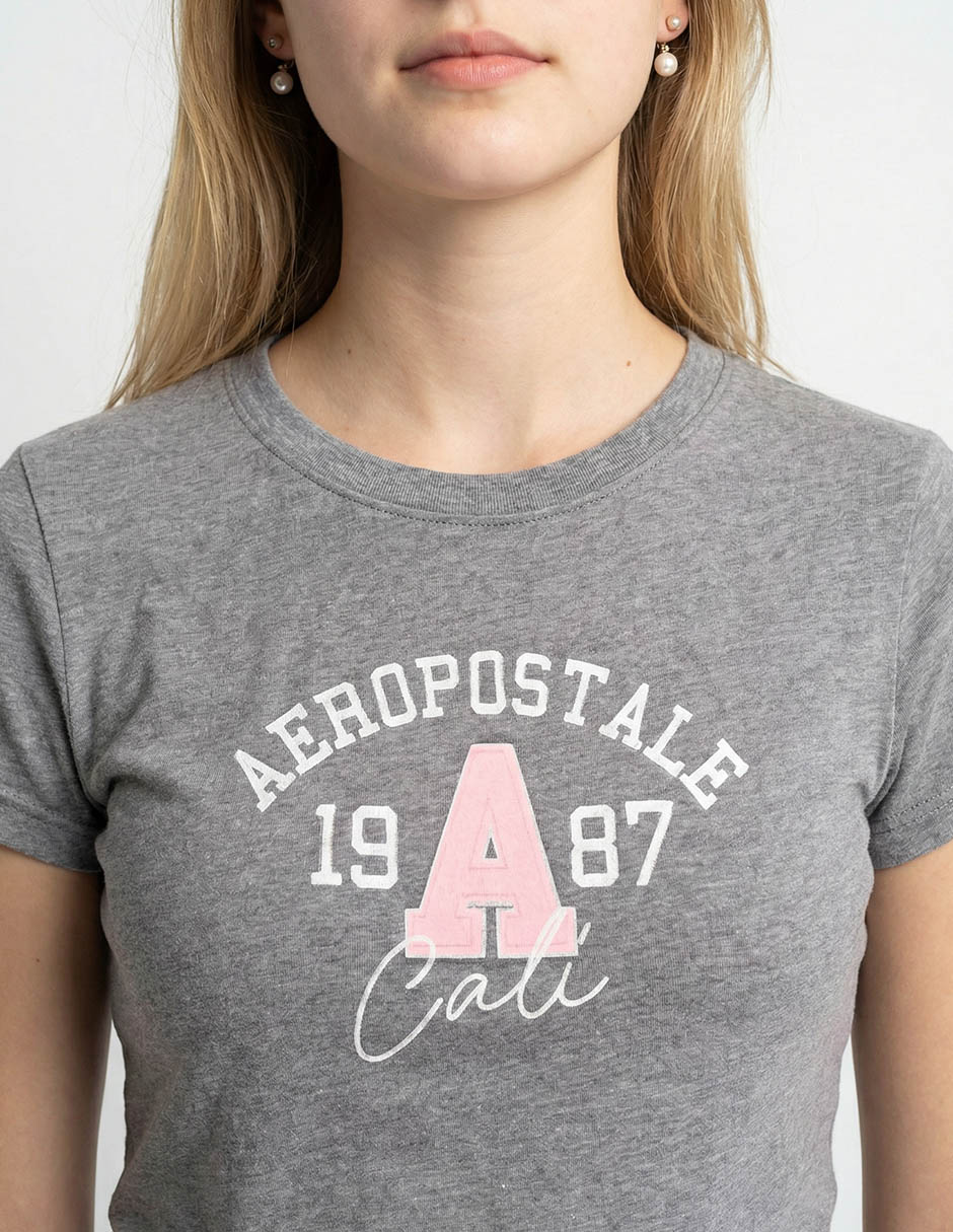 Playera manga corta cuello redondo para mujer 4