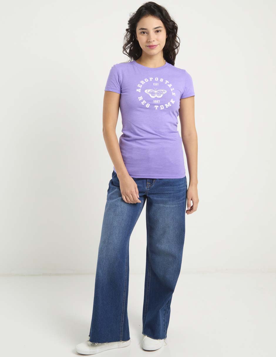Playera manga corta Aero cuello redondo para mujer