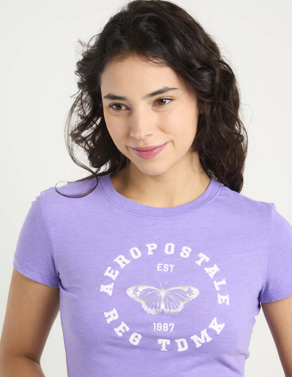 Playera manga corta Aero cuello redondo para mujer