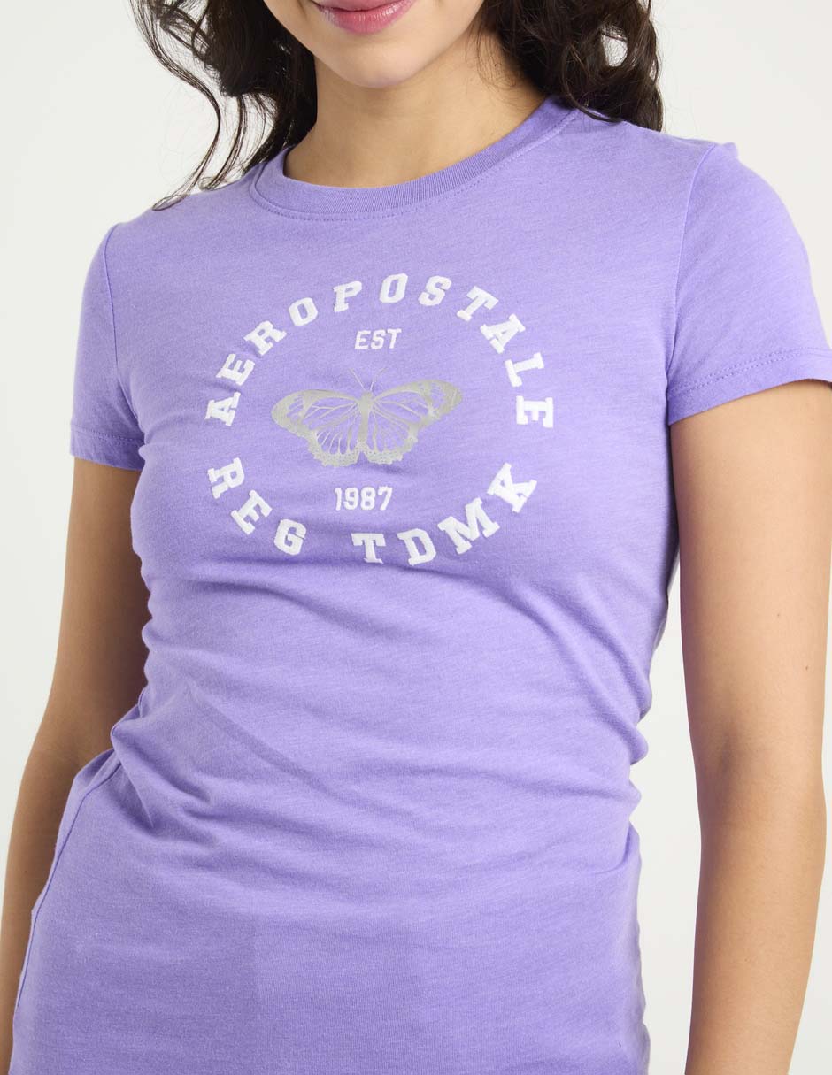 Playera manga corta Aero cuello redondo para mujer