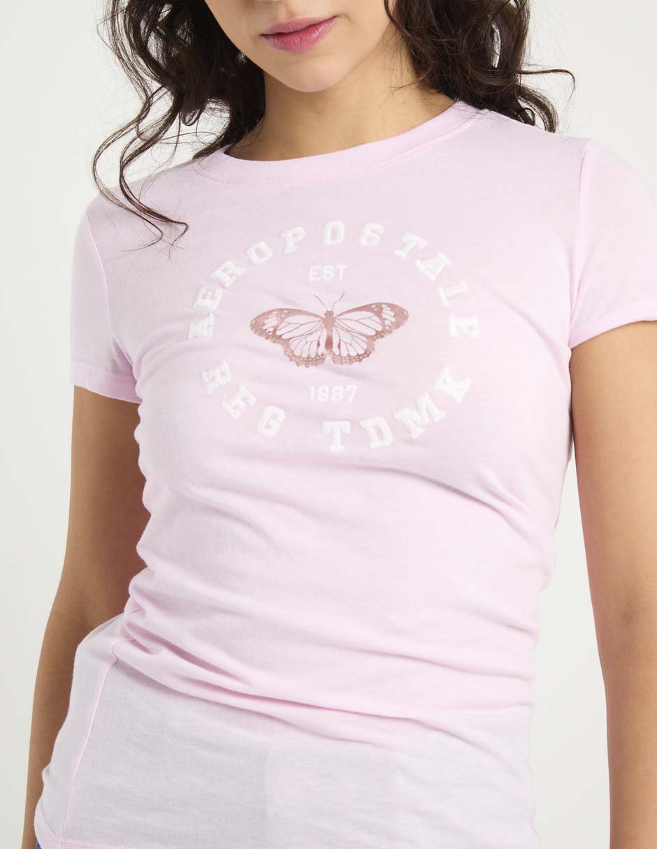 Playera manga corta cuello redondo para mujer 5