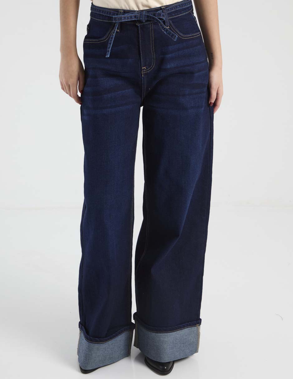Jeans relaxed wide leg para mujer