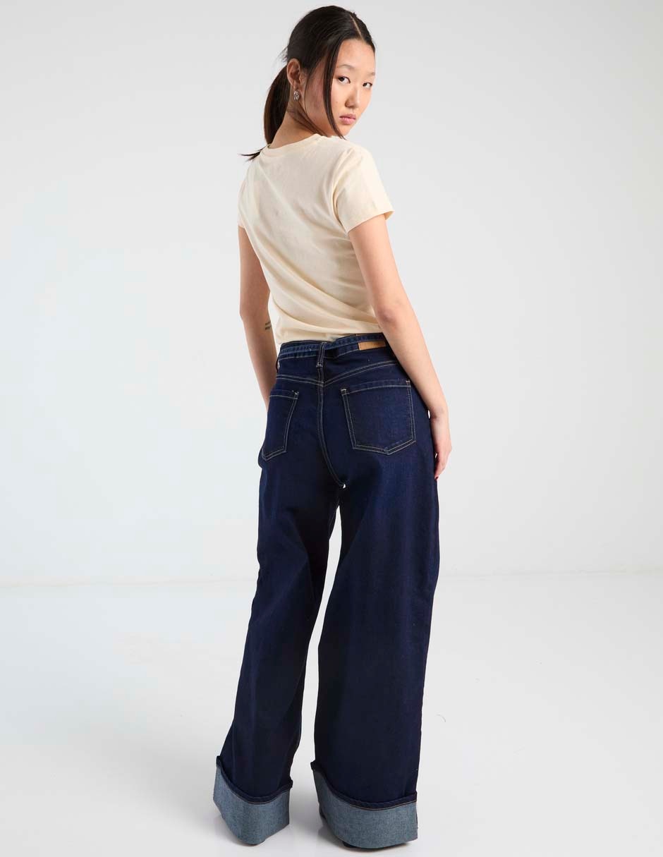 Jeans relaxed wide leg para mujer 2