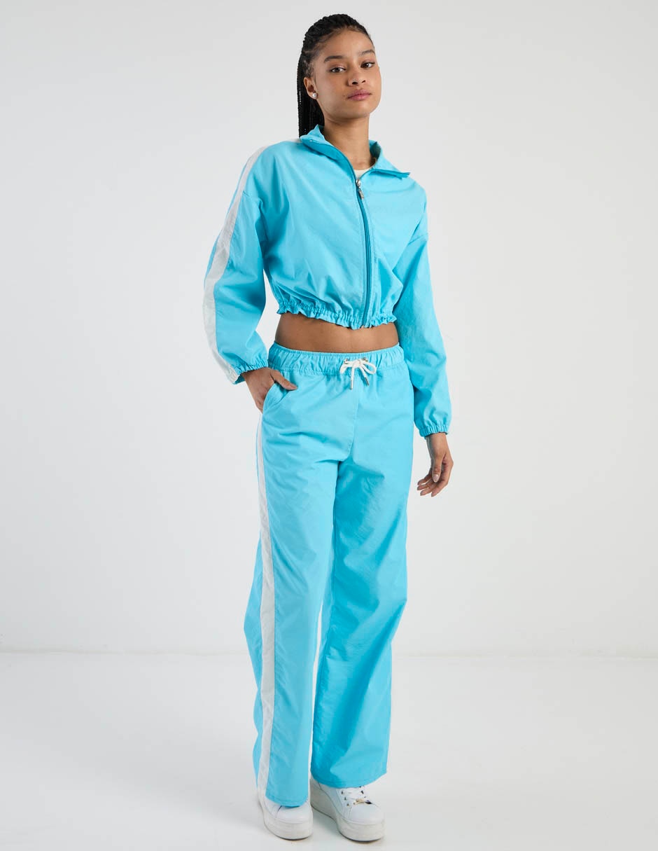 Pants straight con agujeta para mujer