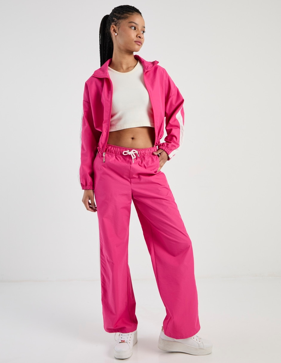 Pants straight con agujeta para mujer