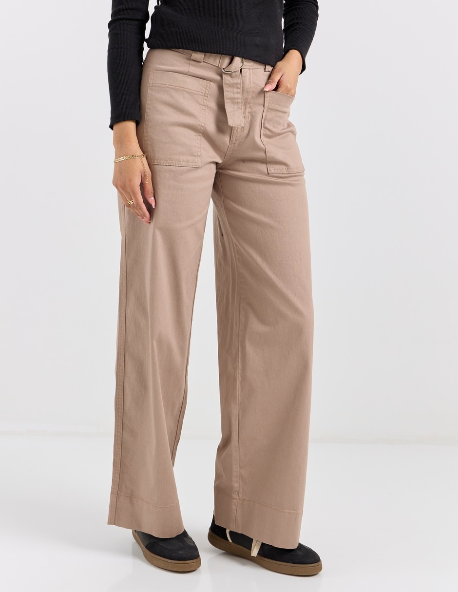 Pantalón relaxed Aéropostale wide leg para mujer