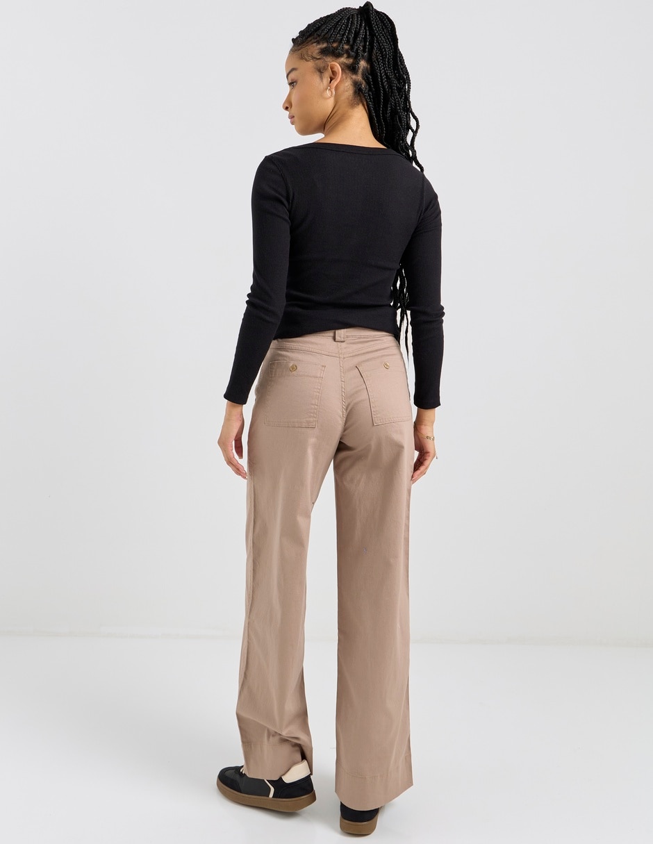 Pantalón relaxed Aéropostale wide leg para mujer