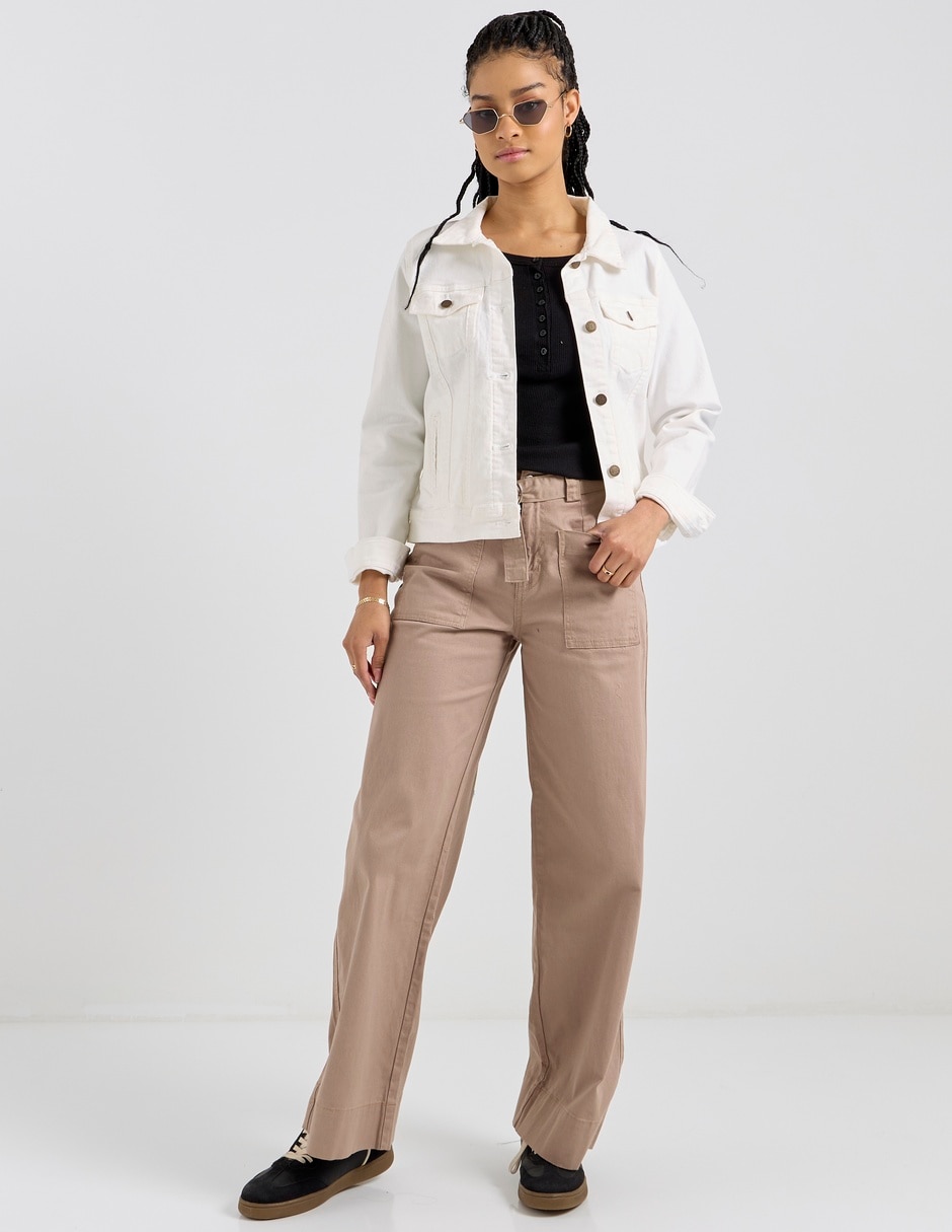 Pantalón relaxed Aéropostale wide leg para mujer