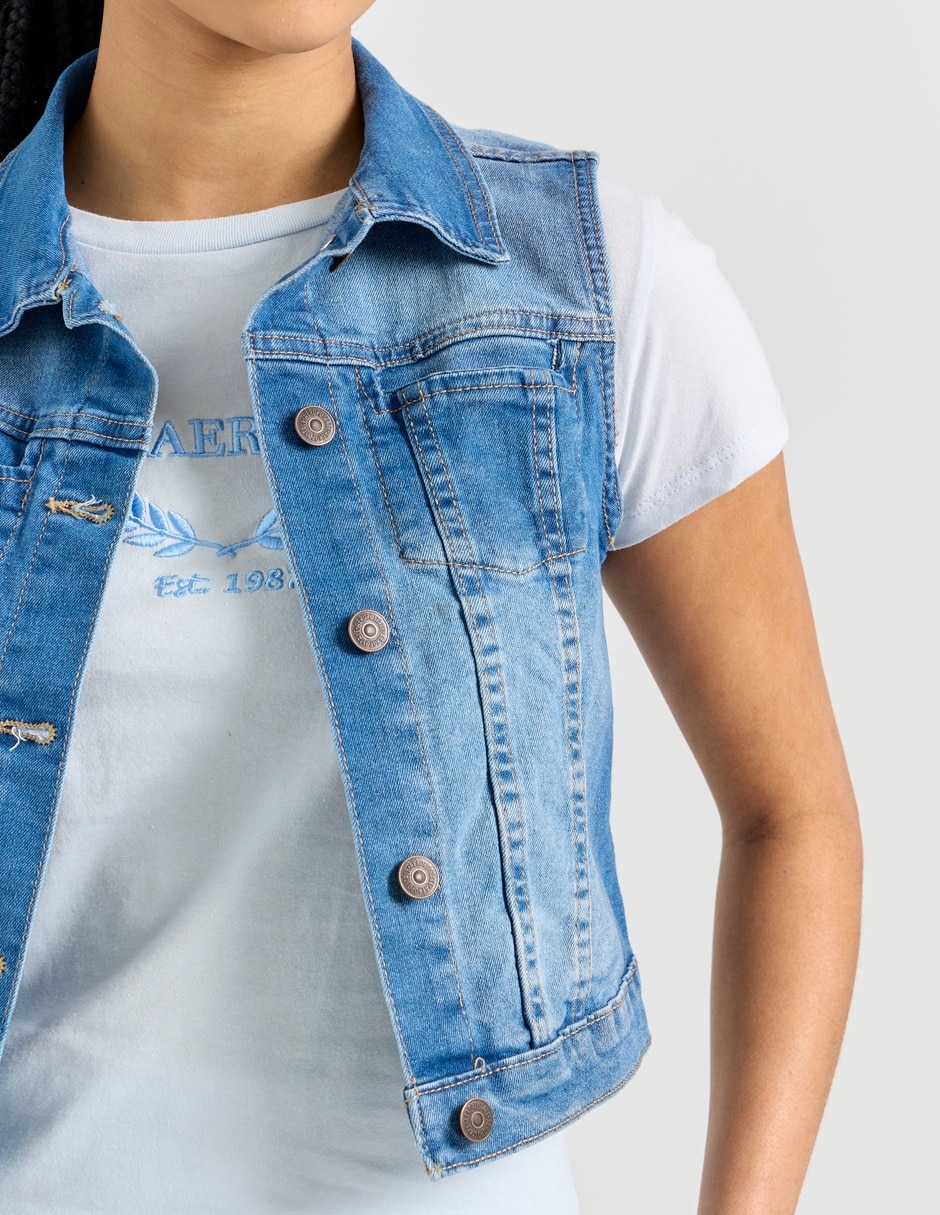 Chaleco de mezclilla para mujer 4