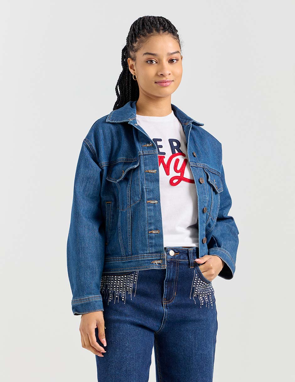 Chamarra denim Aéropostale de mezclilla para mujer