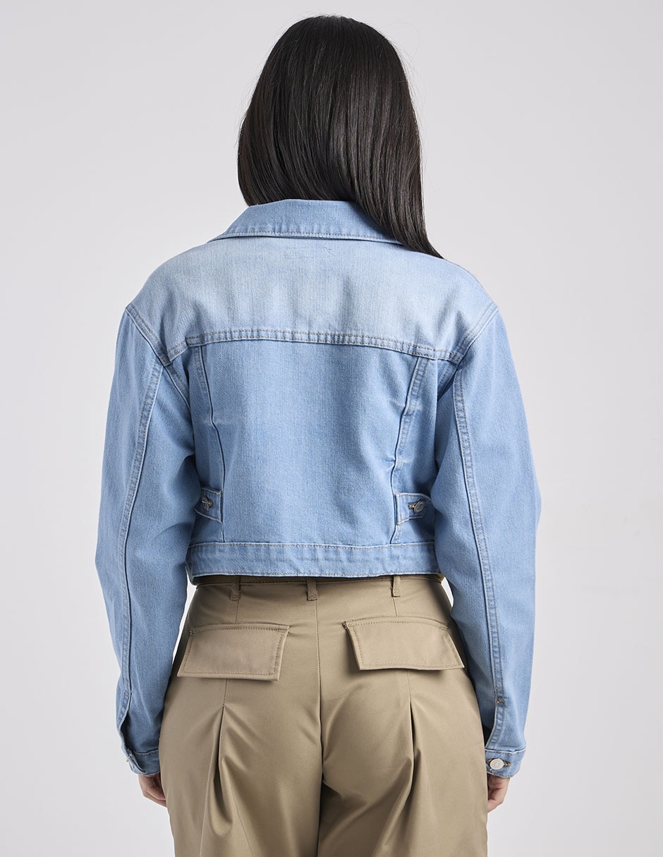 Chamarra denim Aéropostale de mezclilla para mujer 2