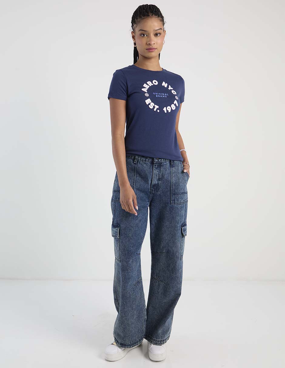 Playera manga corta cuello redondo para mujer 3