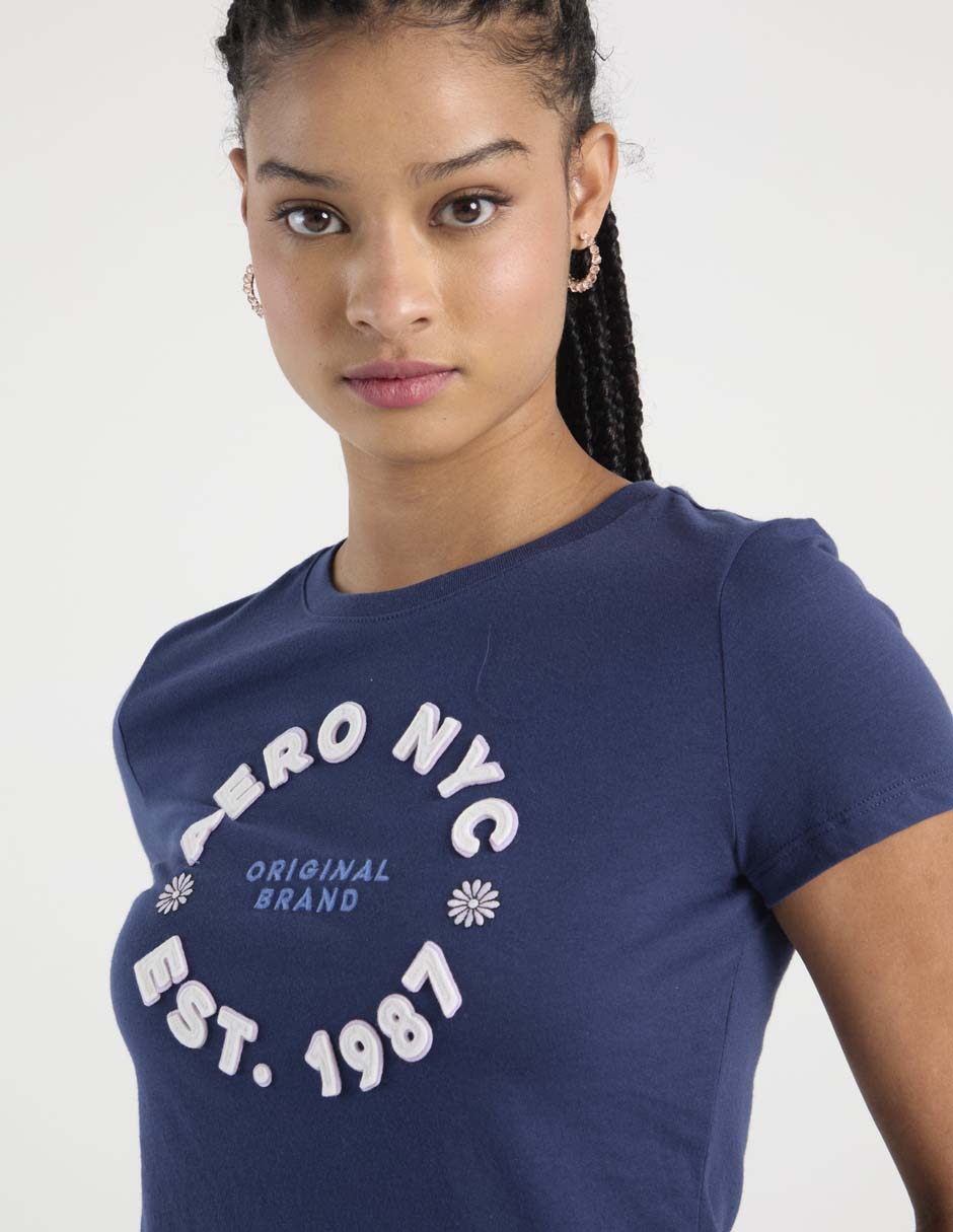 Playera manga corta cuello redondo para mujer 4