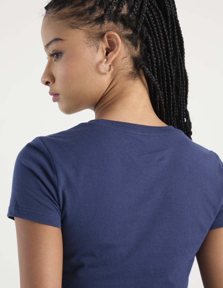 Playera manga corta cuello redondo para mujer 5