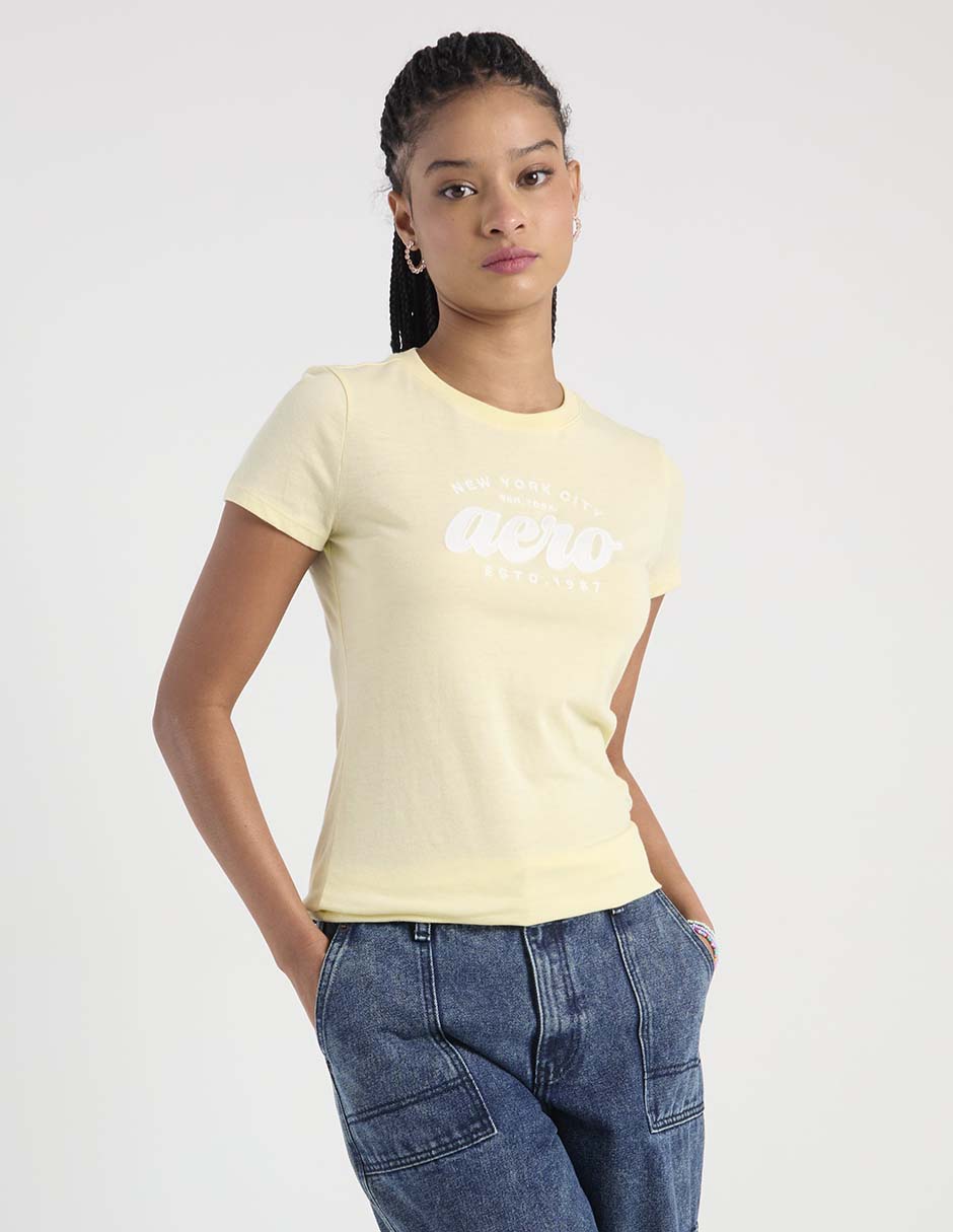 Playera manga corta Aero cuello redondo para mujer