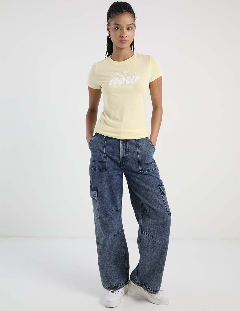 Playera manga corta Aero cuello redondo para mujer