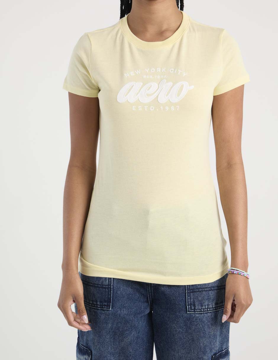 Playera manga corta Aero cuello redondo para mujer